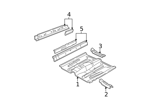 Floor & Rails for 2000 Pontiac Grand Am #0