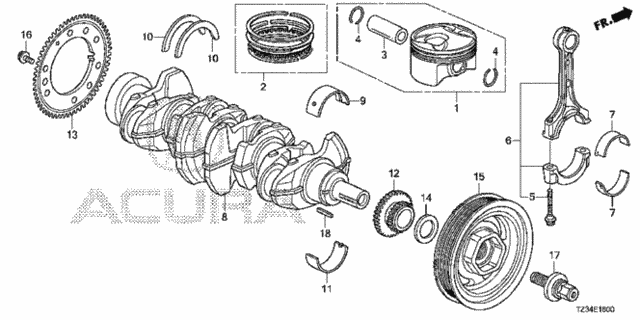 Crankshaft - Piston (1) for 2019 Acura TLX #0