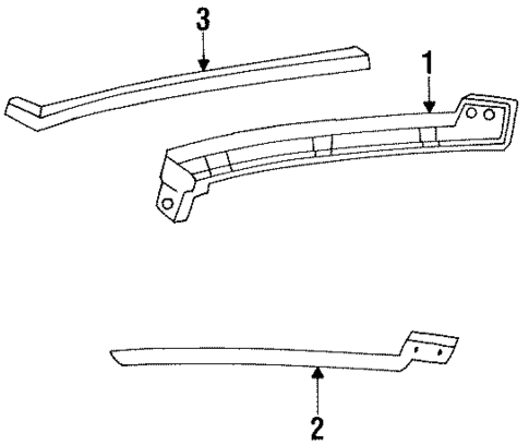Exterior Trim - Pillars for 1996 Ford Mustang #0