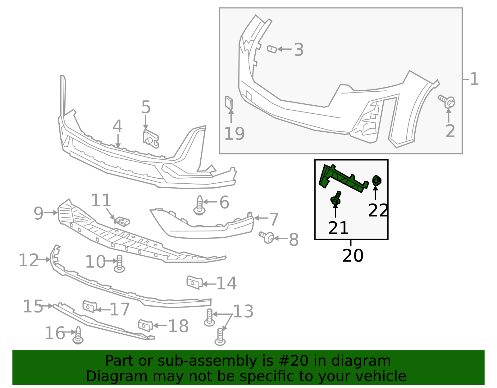 2020-2025 Cadillac XT6 Guide Bracket 85520350 | TascaParts.com