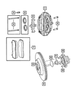 68368081AA - : Disc Brake Caliper Assembly, Left for Mopar Image