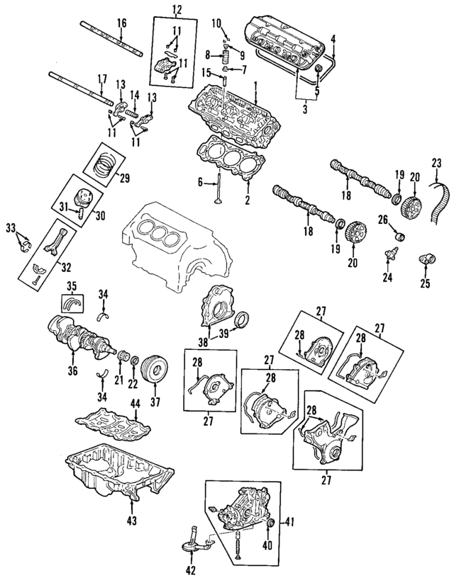 12100RDJ305 - Engine: Cylinder Head for Honda Image