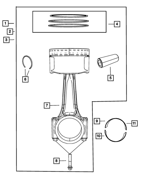 Crankshaft, Piston, Drive Plate, Flywheel, and Damper for 2009 Chrysler Sebring #2