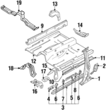 G651167U25 - Body: Center Pillar for INFINITI: Q45 Image