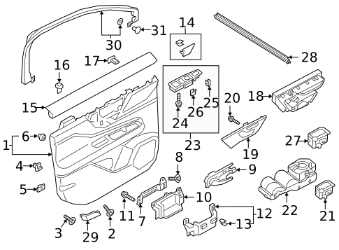 Interior Trim - Front Door for 2025 Lincoln Corsair #0