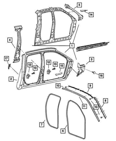 Aperture Panel, Pillar Supports and Cab Back  for 2008 Dodge Ram 3500 #2