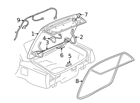 Trunk for 2004 Cadillac Seville #0
