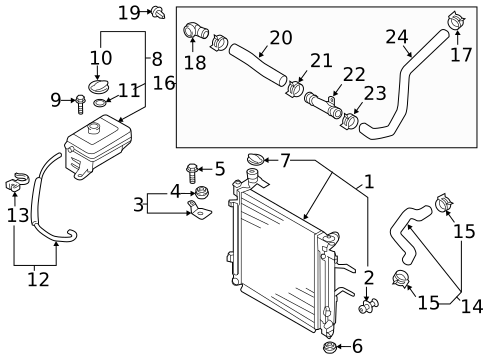 Radiator & Components for 2018 Kia Niro #6