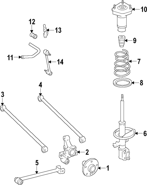 Rear Suspension for 2015 Toyota Venza #0