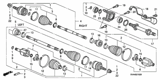 Driveshaft - Half Shaft (2.0L) for 2006 Honda Civic #0