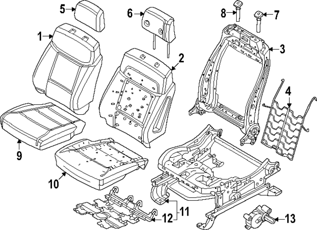 SL3Z1564417AC - Body: Seat Back Cover for Ford Image