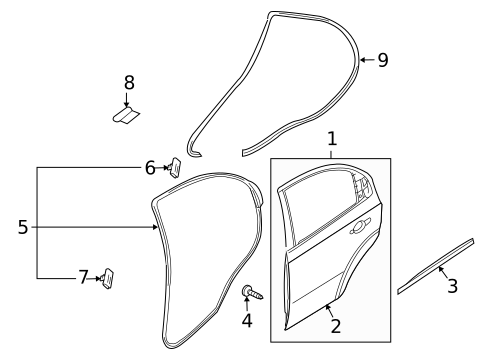 Door & Components for 2009 Chevrolet Aveo #1