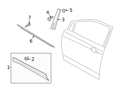 Exterior Trim - Front Door for 2016 Ford Escape #0