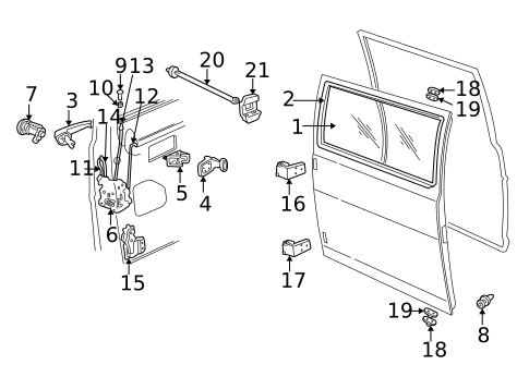 Cargo Door for 1996 Dodge B3500 #0