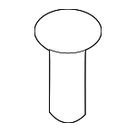 2956754 - Body: Lock Knob for Dodge: B150, B1500, B250, B2500, B350, B3500, Ram 1500 Van, Ram 2500 Van, Ram 3500 Van Image