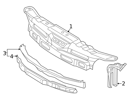 Radiator Support for 2004 Dodge Sprinter 3500 #0