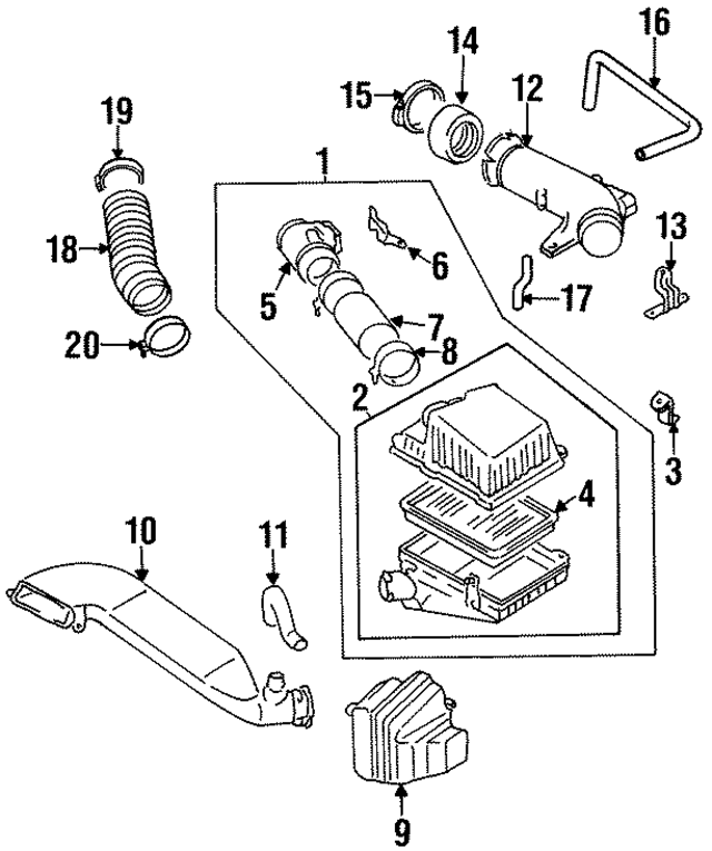 K01113221 - : Intake Hose for Kia Image