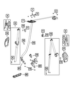 6029708 - Restraints: Hex Lock Nut, Rear Seat for Mopar Image
