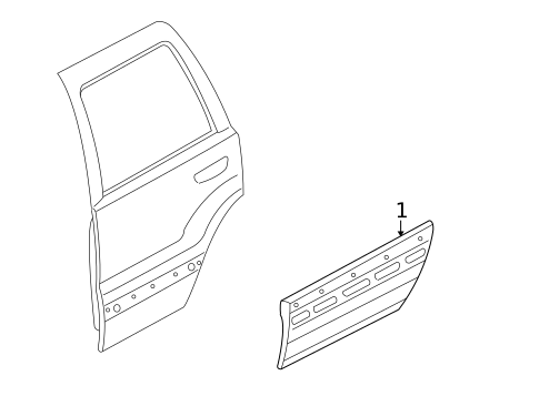 Exterior Trim - Rear Door for 2002 Jeep Grand Cherokee #0