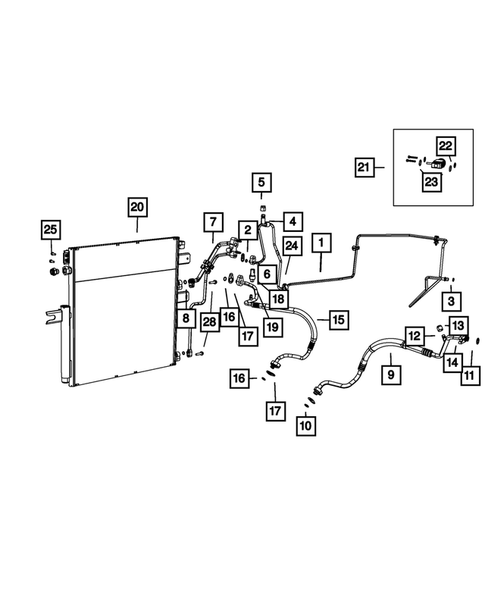Air Conditioner and Heater Plumbing for 2017 Ram 3500 #2