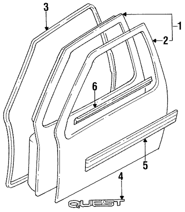808310B000 - : Weatherstrip for Nissan Image