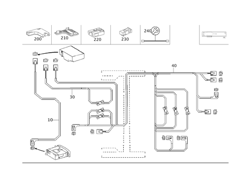 Fiber Optical Cable Wiring Harness (D2B and Most) for 2006 Mercedes-Benz C230 #0