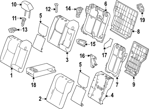 Rear Seat Components for 2024 Toyota Prius Prime #0