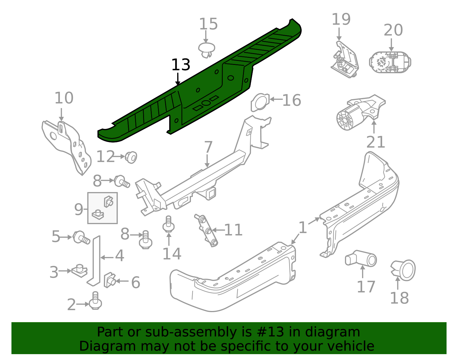 9L3Z-17B807-A - Step Pad - 2009-2014 Ford F-150 | Eastgate Ford Parts