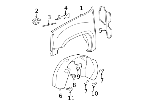Fender & Components for 2010 Cadillac Escalade EXT #0