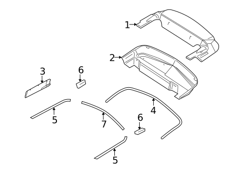Exterior Trim - Convertible Top for 2013 Ford Mustang #0