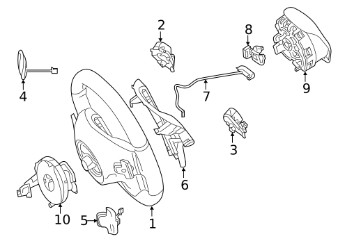 Steering Wheel & Trim for 2014 Mercedes-Benz GLK350 #0