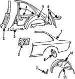 51171864759 - Body: Fuel Door for BMW: 524td, 528e, 533i, 535i, 535is, 633CSi, 635CSi, M5, M6 Image