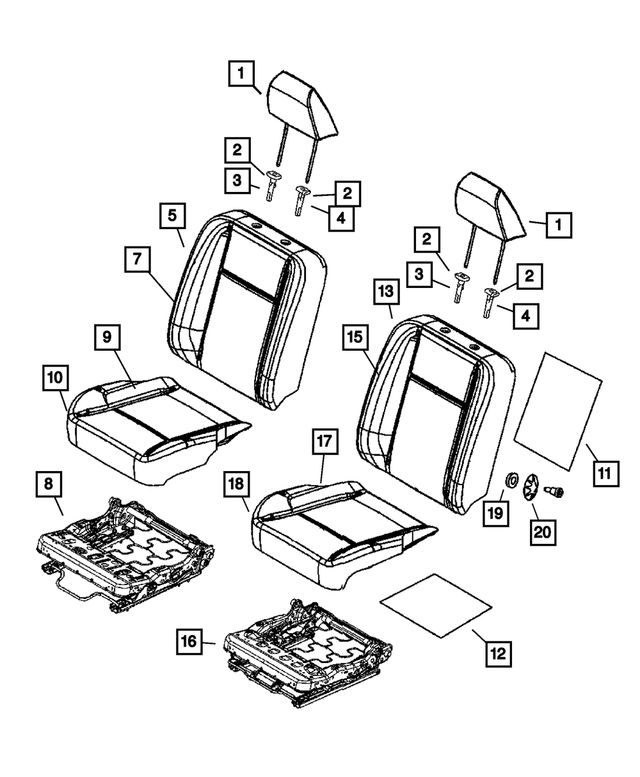 « 1EY361D5AA – Interior Trim : Avant Appui-tete pour Mopar Image »