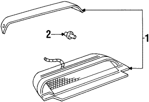 High Mounted Stop Lamp for 1997 Ford Contour #0