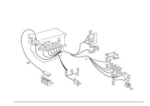Corresponding Cable Harness, in Apparatus Case for 1993 Mercedes-Benz 600SEL #2