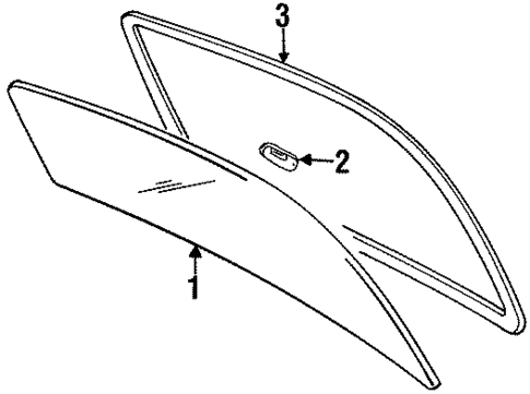 Glass & Hardware - Back for 1996 Toyota Paseo #0
