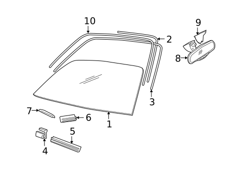 Glass - Windshield for 2014 Jaguar XKR #2