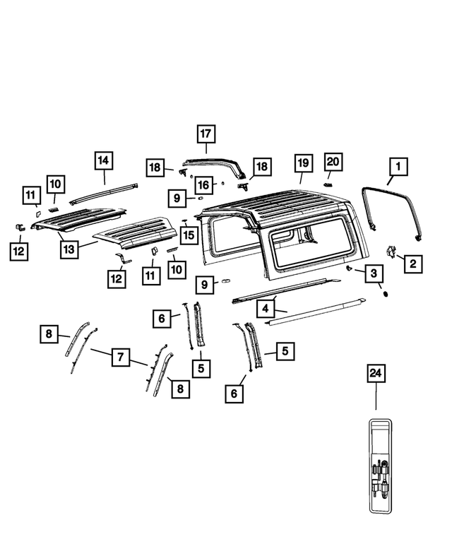 68443143AA - Body Sheet Metal Except Doors: Penninsula Foam, Left for Mopar Image image