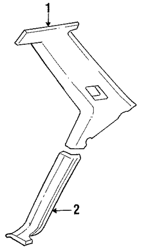 Interior Trim - Quarter Panels for 1992 Honda Accord #1