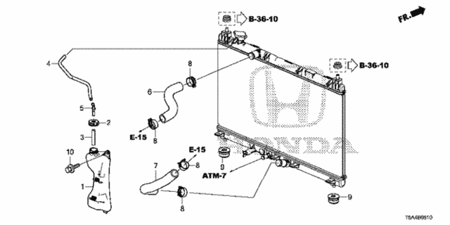 Radiator Hose - Reserve Tank for 2016 Honda Fit #0