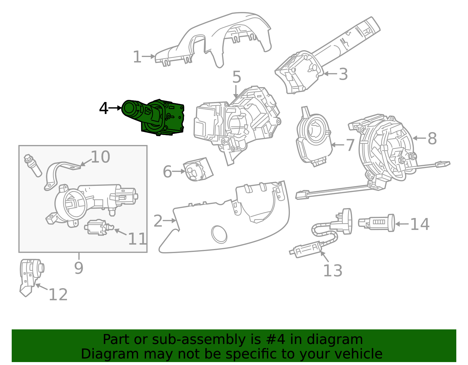 Commutateur Phare & Clignotant GM Référence 23259228 – Compatible Cadillac 2014-2017 – Marque Spark House
