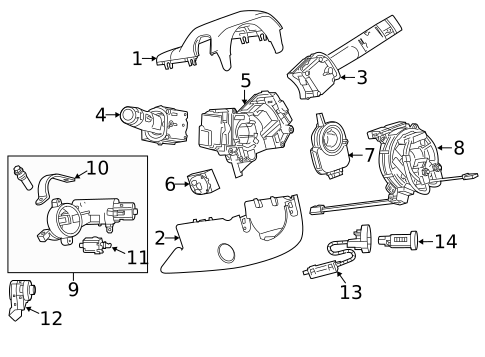 Shroud, Switches & Levers for 2015 Chevrolet Impala #0