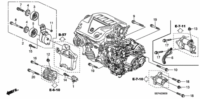 Alternator Bracket for 2008 Acura TL #0