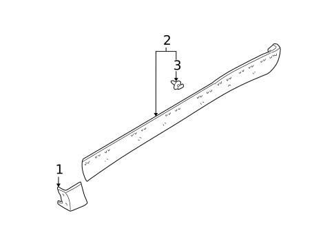 Exterior Trim - Pillars for 2006 Ford Escape #1