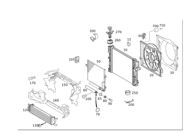 2770554 - Radiator: Sleeve for Mercedes-Benz: 180C, 250, 300S, C230, C240, C280, C32 AMG, C320, C350, C55 AMG, CLK320, CLK350, CLK500, CLK55 AMG, CLS500, CLS55 AMG, CLS550, CLS63 AMG, E320, E500, E55 AMG, S350, S400, S500, S550, S600, S63 AMG, SLK280, SLK300 Image image