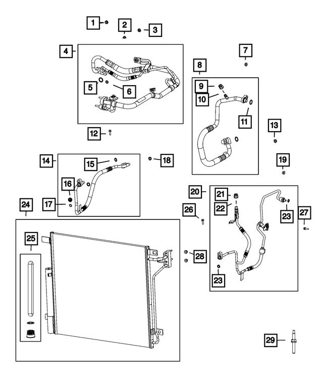 68381205AD - Air Conditioners and Heaters: A/c Suction And Liquid Line for Jeep: Grand Cherokee, Grand Cherokee L Image