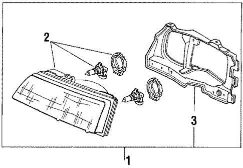 Headlamp Components for 1989 Honda CRX #0