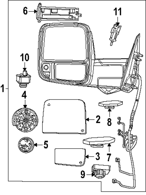 Outside Mirrors for 2025 Ram 1500 #0