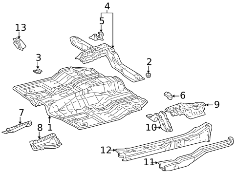 Floor & Rails for 1997 Toyota RAV4 #1