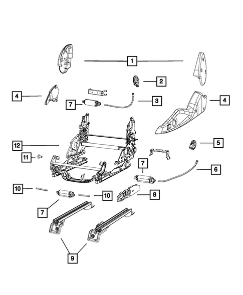 Front Seats - Adjusters, Recliners, Shields and Risers for 2016 Dodge Viper #0